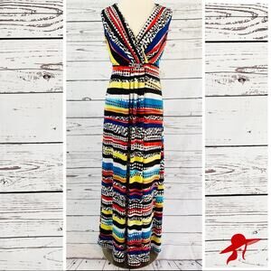 New Directions long maxi dress multicolored